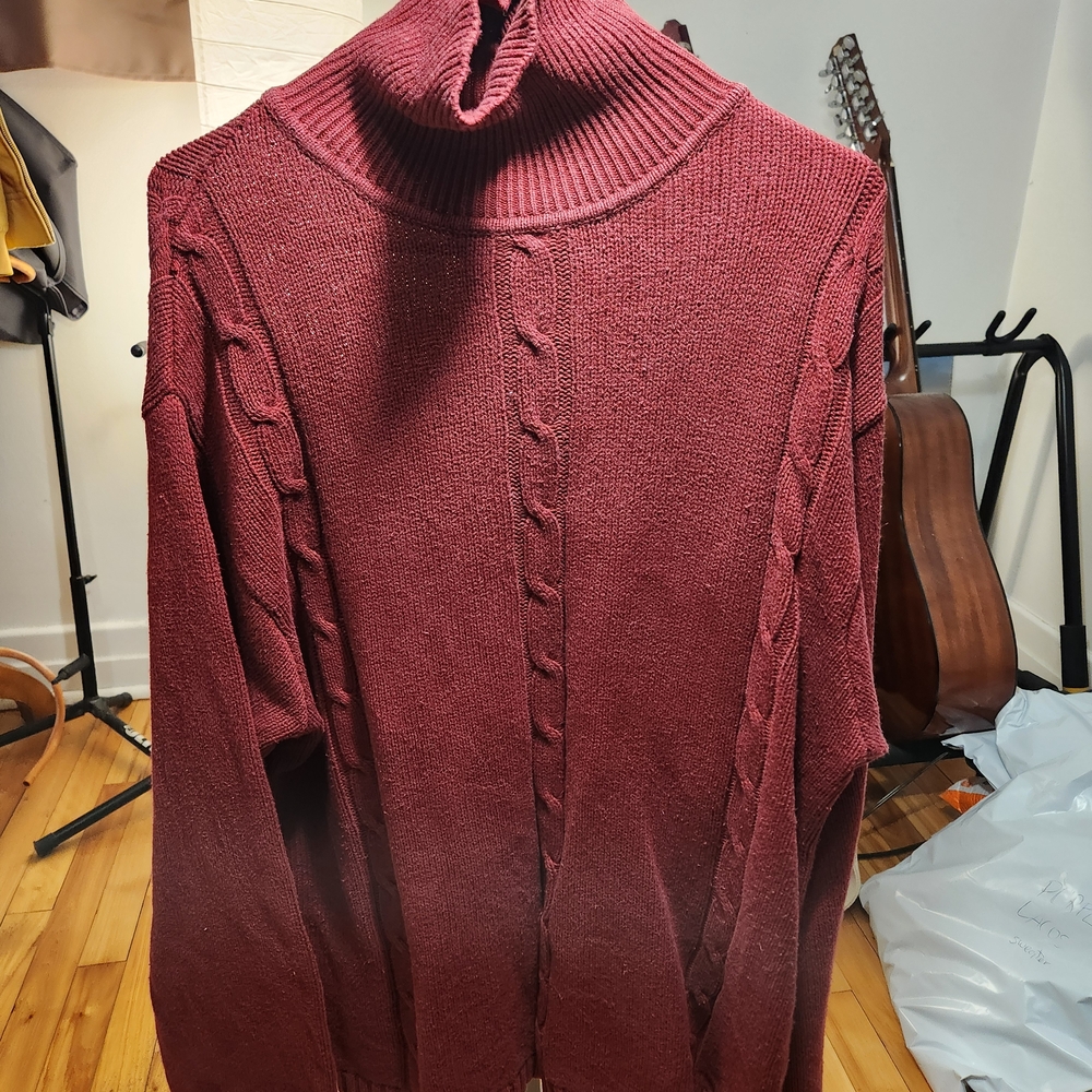 Chaps By Ralph Lauren Men's Red Turtleneck - LARGE